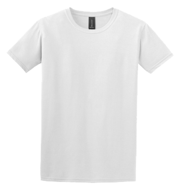 T-Shirt  custom Cotton Gildan Softstyle white